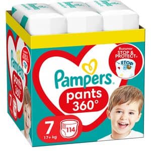 Scutece chilotel PAMPERS Pants XXL Box nr 7, 17 kg+, 114 buc