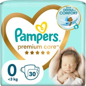 Scutece PAMPERS Premium Care Small Pack nr 0, Unisex, Nou Nascut, <2.5 kg, 30 buc