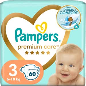 Scutece PAMPERS Premium Care Value Pack nr 3, Unisex, 5-9 kg, 60 buc
