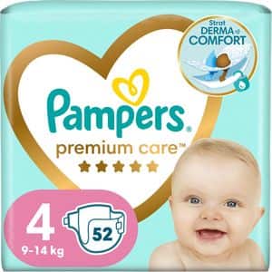 Scutece PAMPERS Premium Care Value Pack nr 4, Unisex, 9-14 kg, 52 buc