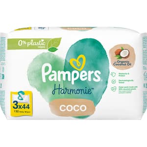 Servetele umede PAMPERS Harmonie Coco, 3 pachete, 132 buc