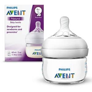 Set PHILIPS AVENT Natural SCF039/17, flux mediu, 0 luni+, 60ml, alb-transparent