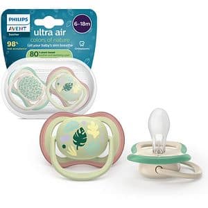 Suzeta PHILIPS AVENT Pacifier Ultra Air SCF087/17, 6 luni+, 2 buc, multicolor