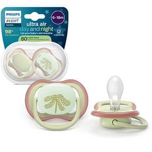Suzeta PHILIPS AVENT Pacifier Ultra Air SCF087/18, 6 luni+, 2 buc, multicolor
