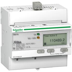 Contor trifazat SCHNEIDER A9MEM3135, 63A, 480V, IP20, alb