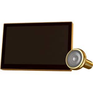 Sonerie video wireless EZVIZ HP2, 1080p, 2.200 mAh, Vedere cu unghi larg de 146, Ecran 4.3 inch, auriu