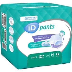 Chiloti pentru incontinenta adulti ID Expert Super, M, 12 buc