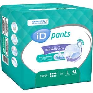 Chiloti pentru incontinenta adulti ID Expert Super, L, 12 buc