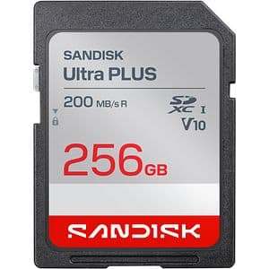 Card de memorie SANDISK SD Ultra Plus Speed Bump, SDXC, 256GB, 80MB/s, clasa 10