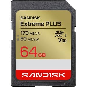 Card de memorie SANDISK Extreme Plus SD, SDXC, 64GB, 80MB/s, clasa 10