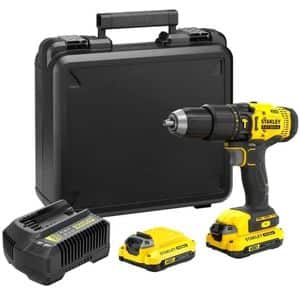 Masina de gaurit si insurubat (bormasina) cu percutie STANLEY SFMCD711C2KQ, 18V, 2 x 1.5 Ah, 1500rpm, 50Nm