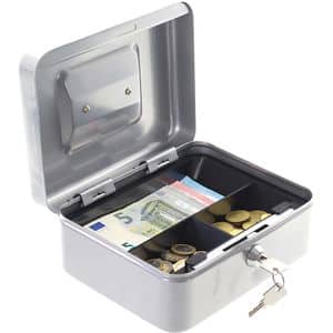 Caseta de valori ROTTNER Star Cash 2, Inchidere cheie, 165 x 200 x 90 mm, argintiu