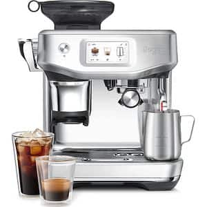 Espressor manual SAGE Barista Touch Impress SES882BSS, 2l, 1700W, 14 bar, sistem ThermoJet, argintiu