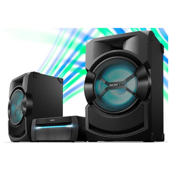 Sistem audio High Power SONY SHAKE-X30D, Bluetooth, NFC, USB, DVD, Party music, Dolby Digital, negru