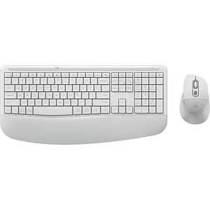 Kit tastatura si mouse Wireless LOGITECH Signature Comfort Plus Combo MK880, bluetooth, Layout US, alb