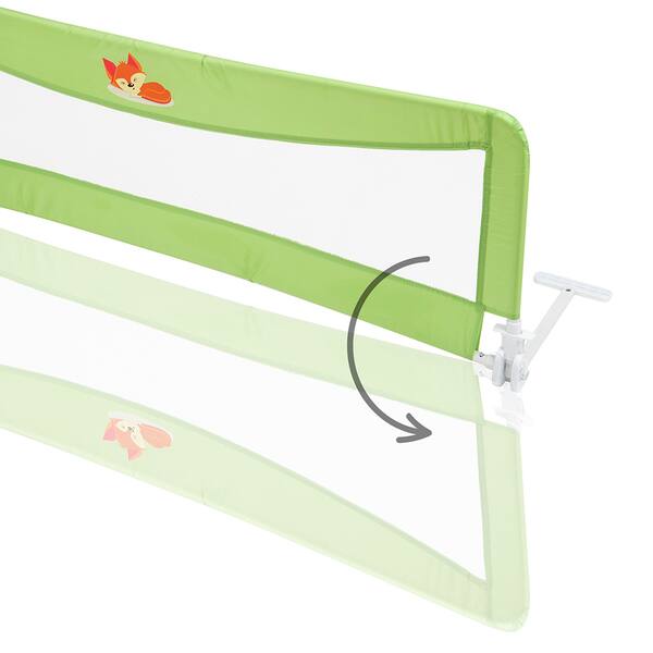 Margine de siguranta pentru pat JUJU Safe Sleep Freddie Fox JU70B20-FF, 150 cm, alb-verde