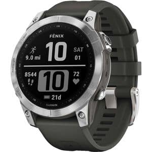 Smartwatch GARMIN Fenix 7X Solar Edition 51mm, Wi-Fi, GPS, Android/iOS, silicon, Slate Gray/Black