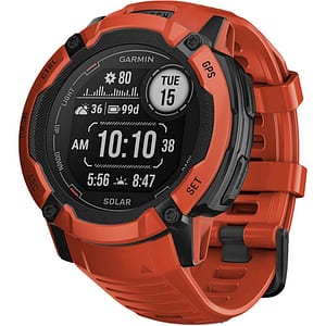 Smartwatch GARMIN Instinct 2X Solar 50mm, GPS, Android/iOS, silicon, Flame Red