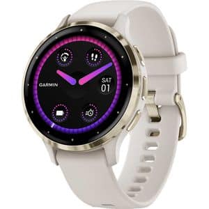 Smartwatch GARMIN Venu 3S 41mm, Wi-Fi, GPS, Android/iOS, silicon, Ivory/Soft Gold