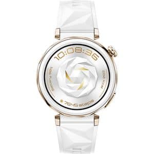 Smartwatch HUAWEI Watch GT 5 Pro 42mm, GPS, Android/iOS, White Fluoroelastomer Strap
