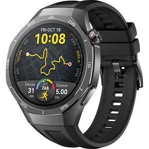 Smartwatch HUAWEI Watch GT 5 Pro 46mm, GPS, Android/iOS, Black Fluoroelastomer Strap