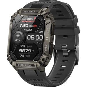 Smartwatch PROMATE XWatch-S19, Android/iOS, silicon, negru