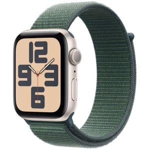 APPLE Watch SE (2nd Gen) V2, GPS, 40mm, Starlight Sport Aluminium Case, Lake Green Sport Loop