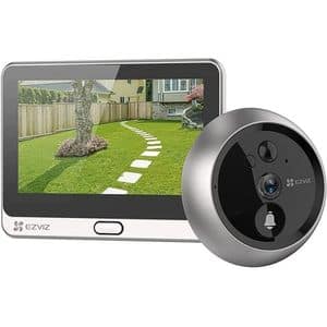 Sonerie video EZVIZ DP2 2K, 4600 mAh, Wi-Fi, ecran 4,3", unghi 166, Senzor PIR/Temperatura/Lumina, argintiu