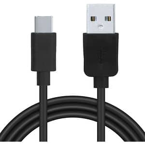 Cablu alimentare si date USB-A la USB-C SPACER, 1 m, negru