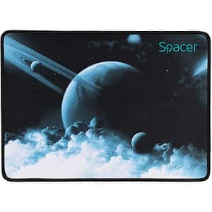 Mouse Pad Gaming SPACER SP-PAD-GAME-M-PICT, negru-albastru