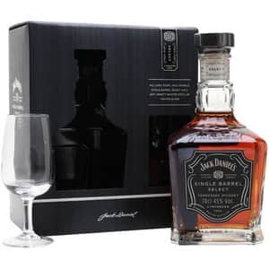 Pachet Whisky Jack Daniel's Single Barrel, 0.7L + 1 pahar