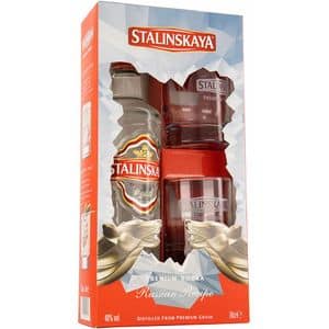 Set Vodka Stalinskaya, 0.7L + 2 pahare