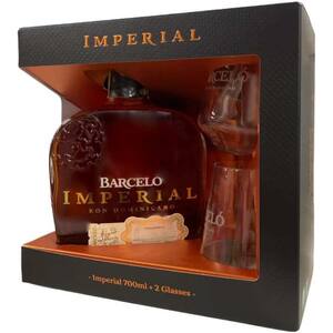 Pachet Rom Barcelo Imperial, 0.7L + 2 pahare