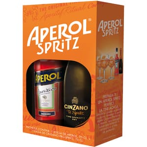 Pachet Aperitiv Aperol 0.7L + Prosecco Cinzano To Spritz, 0.75L