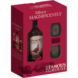 Set Whisky Famous Grouse, 0.7L + 2 pahare