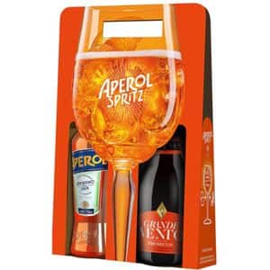 Set Aperitiv Aperol, 0.7L + Vin spumant alb Grande Vento, 0.75L