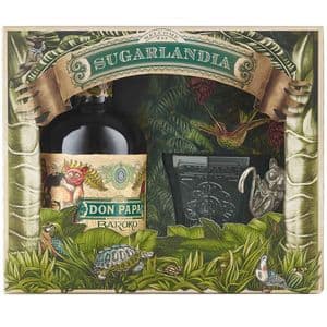 Set Rom Don Papa Baroko Sugarlandia, 0.7L + pahar