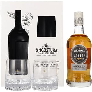 Set Rom Angostura 1919, 0.7L + 2 pahare