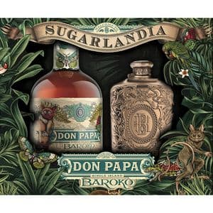 Set Rom Don Papa Baroko, 0.7L + flask