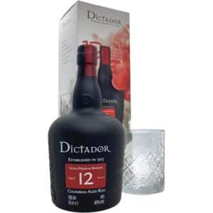 Set Rom Dictador 12YO, 0.7L + 1 pahar
