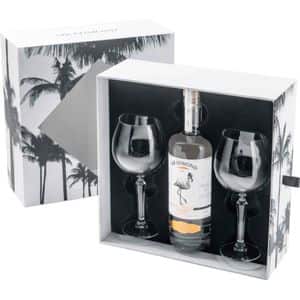 Set Gin Sir Edmond Vanilla Infused, 0.7L + 2 pahare