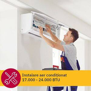 Instalare aer conditionat in 3-5 zile lucratoare - pentru aparatele de 17000-24000BTU fara kit de montaj inclus