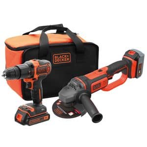 Kit Polizor unghiular(flex) BLACK+DECKER BCK24D1M1S-QW, 18V, 8600rpm, 125mm