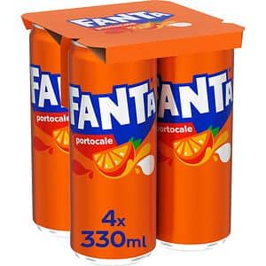Bautura racoritoare carbogazoasa FANTA Portocale bax 0.33L x 4 doze