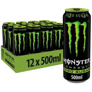Bautura energizanta MONSTER Energy Zero Zahar bax 0.5L x 12 doze