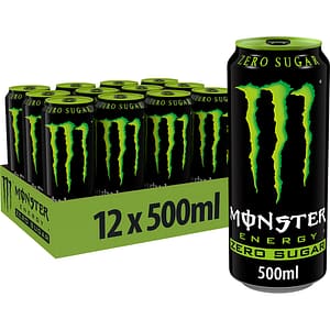 Bautura energizanta MONSTER Energy Zero Zahar bax 0.5L x 12 doze