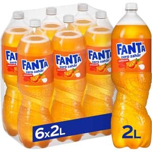 Bautura racoritoare carbogazoasa FANTA Orange Zero Zahar bax 2L x 6 sticle
