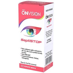Solutie oftalmica lubrifianta Onvision Septistop, 10 ml, SUN WAVE