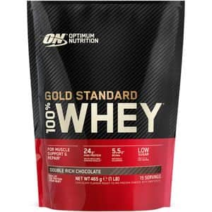 Pudra proteica din zer 100% Whey Gold Standard, ciocolata, 465 g, OPTIMUM NUTRITION