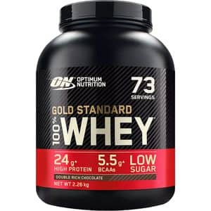 Pudra proteica din zer 100% Whey Gold Standard, ciocolata, 2.26 kg, OPTIMUM NUTRITION